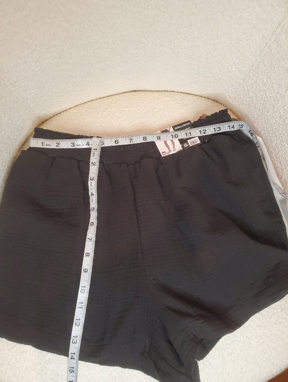 NWT Billabong Gauze Shorts Women's Size XL Black High-Waisted Swim Shorts - Picture 9 of 9